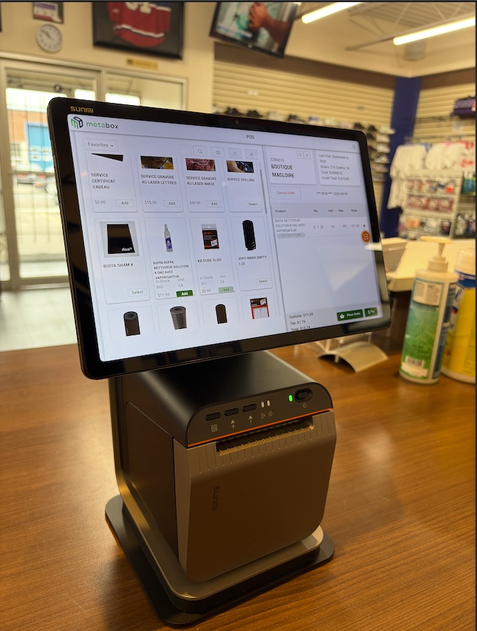 The counter view in Metabox POS